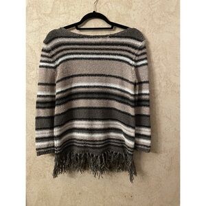 Ruby Rd. Sweater With Fringe Size Medium